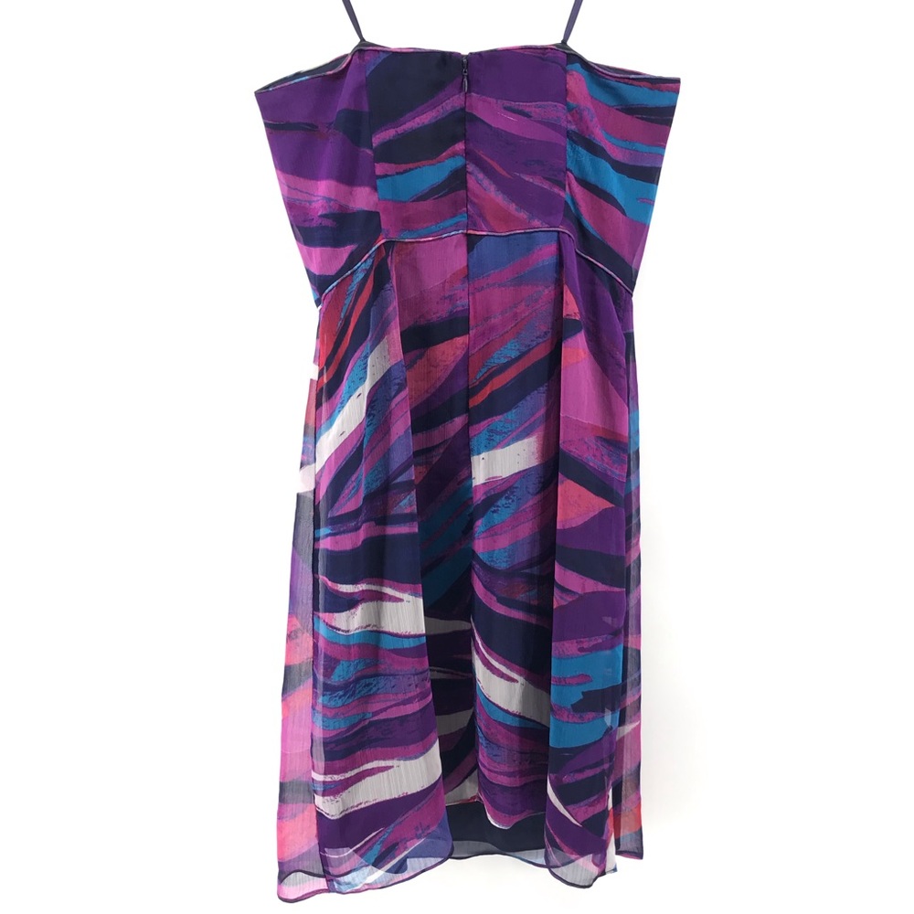 🌿 Banana Republic Purple Blue Strapless Dress - Picture 4 of 4